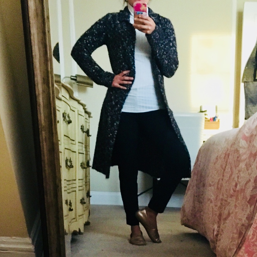 Caslon black and grey sweater coat